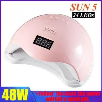 NOI 48W SOARE 5 Lampă Pentru Unghii cu LED-uri UV de Unghii Uscator Senzor Automat LCD de Afișare de Timp Pentru Uscare Gel de unghii Preț Scăzut și de Înaltă Calitate