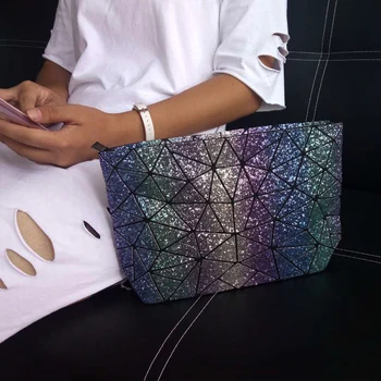 Geantă de mână de moda de Designer Geometrice Carouri Umăr&Cross body bag Zăbrele Leatury Brand Noctilucent Femei Servieta Sac