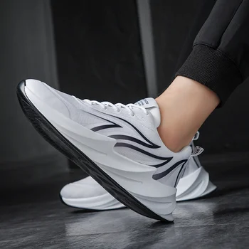 Moda Plasă De Bărbați Confortabil Pantofi Casual Elegant De Designer Pentru Bărbați Adidași În Aer Liber Tv Cu Pantofi De Lac-Up Pantofi Pentru Bărbați Pantofi Rechin