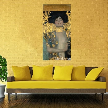 De Mână Paintied Celebra Reproducere Gustav Klimt Picturi Sărutul Adele Danae pictură în Ulei Arta de Perete Pentru Camera de zi