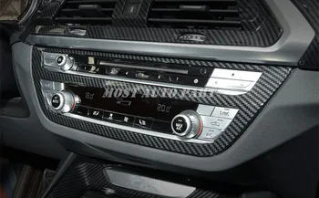 Fibra de Carbon Stil Consola centrala CD Capacul Panoului Pentru BMW X3 X4 G01 G02 2018-2020 Auto accesorii Auto de interior decor