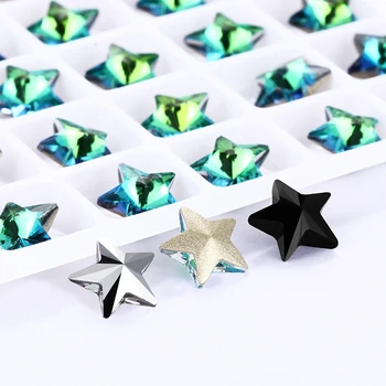 10mm Forma de Stea Cristale K9 Sticlă Strass Meșteșugurilor de Artă Haine Decor Pietre desprinse Pointback Pahar cu Cristale Strasuri