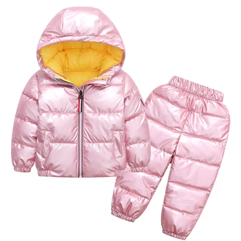 2 buc Set costum de Iarna pentru copii 2020 Nou pentru Copii jacheta bumbac caldă copii haina de moda pentru fete 1-6 ani Băiatul Set