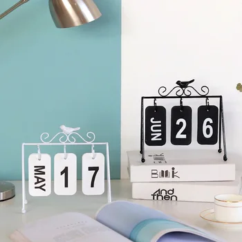 Fierbinte De Vânzare De Moda Fier Simulat Pasăre Pagina De Cotitură Calendar De Birou Acasă Desktop Decor Acasă Cadou