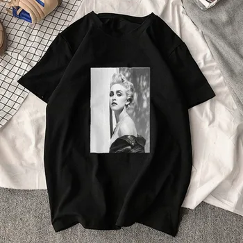Moda Madonna Sexy Arta Clasică femei tricou estetice epocă gotică harajuku Maneci Scurte plus dimensiune Bumbac Top Teuri Haine