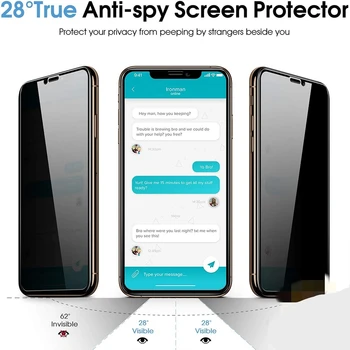 Anti-Spy Tenpered de Sticlă Pentru iPhone 12 Confidențialitate Film de Sticlă Pentru iPhone 12 11 Pro XR X XS Max 7 8 6 Plus SE 2020 Ecran Protector