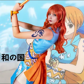 Anime One Piece Nami Yukata Wano Țară Cosplay Costum Femei Fete Kimono Pentru Halloween Personaliza Costume