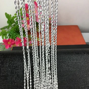 Hot Veritabil 925 Sterling Silver Moda Lanț Colier Bijuterii Accesoriu 16/18inch Femei Coliere Coliere pentru Nunta