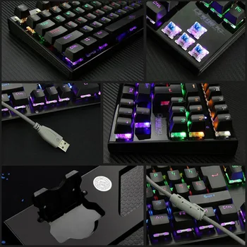 K28 87 de Taste Tastatură de Gaming LED Backlight 10 Modul de Iluminare Tastatură Mecanică Gamer Profesionist Tastatura pentru Calculator PC
