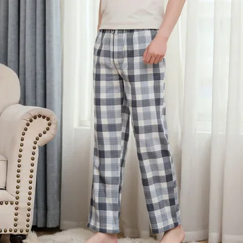 Bărbați Pijamale Acasa Pantaloni Jodimitty Toamna Bumbac Moale, de Mari Dimensiuni, Print Carouri Sleepwear Pantaloni Casual sex Masculin Homewear Somn Pantaloni