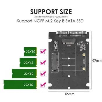 MSATA de unitati solid state M2 Adaptor de la SATA Converter mSATA/unitati solid state SSD 2,5 inch SATA adaptator Adaptor Suport mSATA SSD+M. 2 SSD de unitati solid state