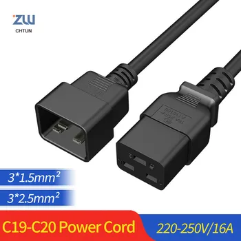 GCX C19-C20 Cablu de Alimentare 16A 250V 3*2.5 mm de Înaltă Calitate C20 Plug de sex Masculin Să C19 Feminin Socket PDU-uri UPS-uri Server de Alimentare Cablu de Extensie