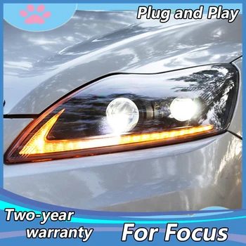 2 buc Faruri cu LED-uri Pentru Ford Focus 2009-2011 Faruri HID xenon KIT faruri de Ceata LED Lumini de Zi de Funcționare Dinamic de semnalizare