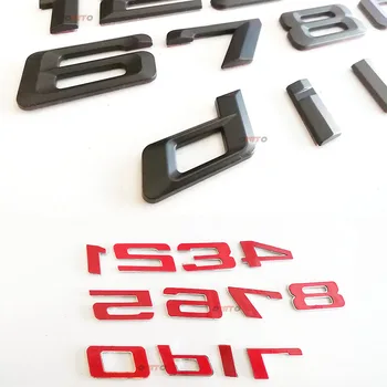 1set ABS Cromat Scrisoare Număr de logo-ul 3D pentru bmw seria 3 5 7 seria 0/1/2/3/4/5/6/7/8/d/L mașină de bara spate emblema portbagaj Insigna 3D Autocolante