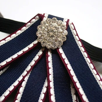 Britanice Femei Camasa Papion Cravată Doamnă Birou Munca De Mireasa Costum De Afaceri Petrecere Aliaj De Cristal Cravata Stras Papion