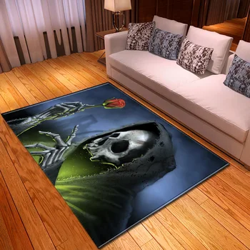 Foarte Oribil Petrecere de Halloween Preș Flanel Moale Teroare 3D Skull Model Covoare pentru living, dormitor, Zona Covor de Dropshopping