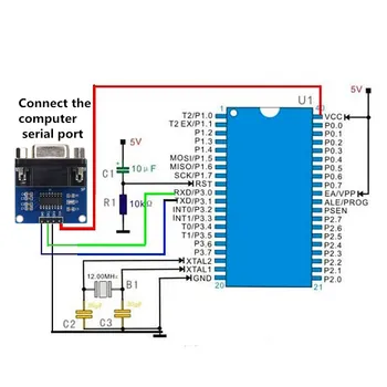 10BUC MAX3232 RS232 la TTL Serial Port Converter Modulul de sex Feminin Conector DB9 MAX232 Intermitent Bord Pentru Arduino