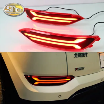 2 BUC Pentru Hyundai Tucson 2016 Auto 12V cu LED Bara Spate Lumina de Frână Curge Lumina de Semnalizare Reflector Lampă de Ceață Spate