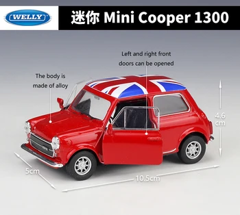 Welly Diecast 1:36 Scară Mini Cooper 1300 De Mare Simulator Trage Înapoi Model De Masina Masina Aliaj Metalic Mașină De Jucărie Pentru Copii Cadou De Colectie