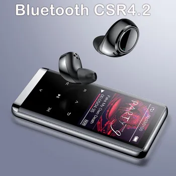8GB Ultra subțire MP3 Playe OTG MP3 Player, Reportofon Bluetooth 4.2 Touch Ecran 1.8 inch Portabil Mini HIFI 5D Music Player