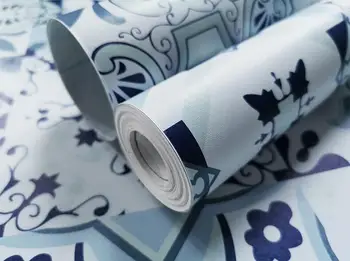 Nordic PVC Bucătărie Autocolant Perete Impermeabil Moda Autoadezive Imprimate Hârtie de Perete Geometric Camera de zi Dormitor Decor Acasă