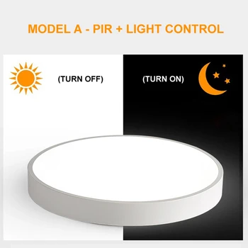 PIR Senzor de Mișcare/Sound Control cu LED-uri Lămpi de Tavan Radar Inductie Montat pe o Suprafață Mordern Lumina Plafon Luzes De Teto