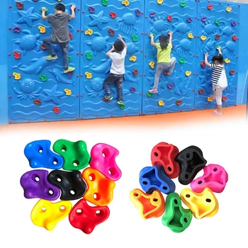 10 Buc/Set Copii Alpinism Jucării pentru Copii din Lemn de Pietre de Perete din Plastic de Interior Alpinism în aer liber Rock Copii în aer liber, de Formare de Jucării