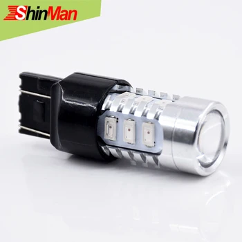 ShinMan 7.5 W Dublu Circuit T20 7443 7444 W21/5W 5730 Cip LED-uri AUTO Lumini de Frână lampa de Stop lampa spate-Spate, lumina de Parcare