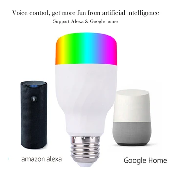 WiFi Smart Light Smart Home plin de culoare LED Lampă Tuya Bec E27 de Voce de Control de la Distanță Wi-Fi 2.4 GHz 16 Milioane de Culori pentru Alexa Google