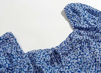 Vintage elegant florale de imprimare rochie midi femei primavara-vara reforma chic raionul plajă lungă împărțit doamnelor rochie vestidos