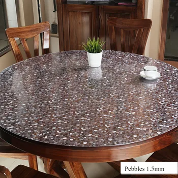 1,5 mm PVC față de masă Rotundă masă transparentă D' impermeabil fata de masa masa de bucatarie model de petrol față de masă de sticlă cârpă moale