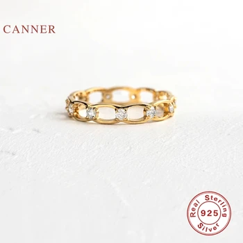 CANNER Decupaj Inel cu Diamant de Argint 925 Anillos Inele de Aur Pentru Femei de Lux Bijuterii Fine Inele de Nunta Bague Bijoux