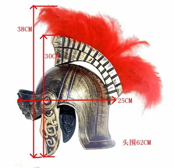 Cosplay Mascarada Războinic Spartan Roma Antică Spartacus Plactic Casca