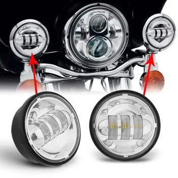 FADUIES 4.5 inch Crom a CONDUS Auxiliare a Locului de Ceață Trece Lumina Lămpii cu Locuințe Inel de Montare Suport pentru Motociclete Harley Lumini