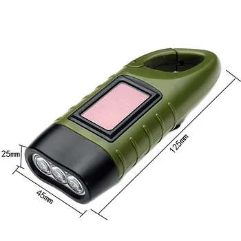 Mini Urgență LED Solar Manivela Dinam Lanterna Reincarcabila LED Lampă de Încărcare Puternic Lanterna Pentru Camping în aer liber