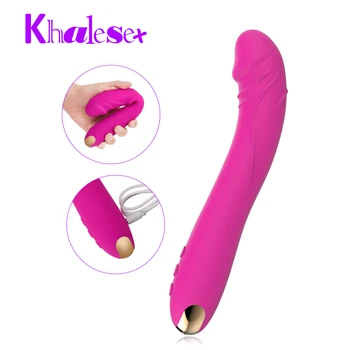 Khalesex Masaj punctul G Dildo Vibrator din Silicon erotice jucarii sexuale pentru Femei adulte Anal, Dop de Fund de Produse de sex Feminin Masturbator