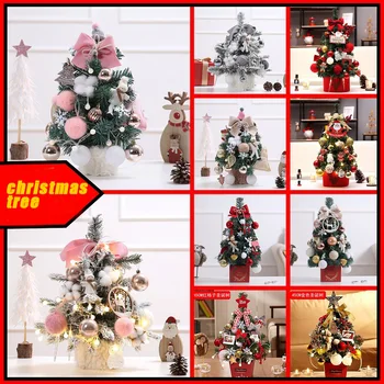 Mini Pom de Crăciun Artificial cu LED Șir de Lumini și Ornamente de Masă Centerpieces cel Mai bun DIY Decoratiuni de Craciun THIN889
