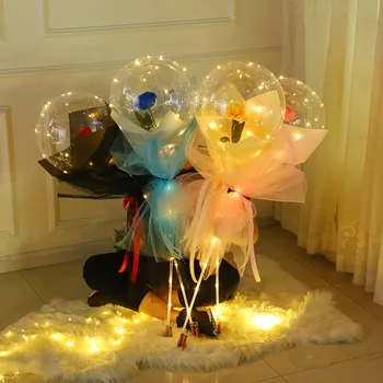 4 LED-uri de Lumină Balon Stick Petrecere Decoratiuni copii Cer Baloane Globos Suport stativ Nunta Decor de Baloane Consumabile #10