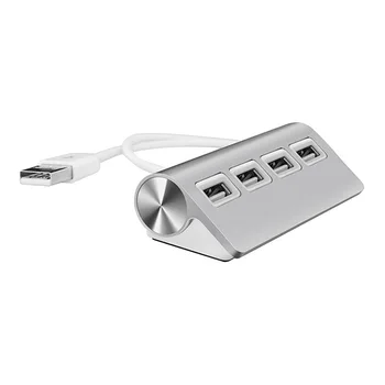 HUB USB Premium 4 Port Aluminiu USB Hub cu 11 inch Cablu Ecranat pentru iMac, s, Pc-uri și Laptop-uri