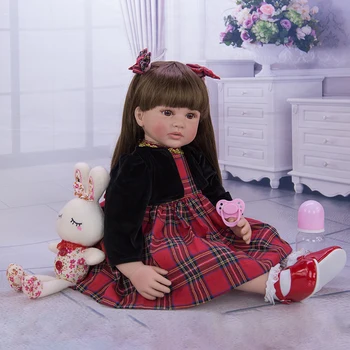 60CM Educația Timpurie drăguț Drăguț Papusa Reborn Simulare Copii Importate din Silicon Moale Jucărie de Ziua de nastere Cadou de Crăciun