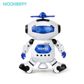 Moonbiffy Spațiu Inteligent de Dans Robot Electronic de Mers pe jos de Jucarii Cu lumini de Muzică Cadou Pentru Copii Astronaut Jucărie pentru Copil
