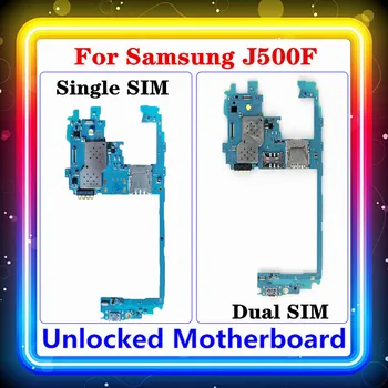 Pentru Samsung Galaxy J5 J500F Placa de baza Original Înlocuit Curat Placa de baza Single/Dual SIM de Sprijin Logica Bord sistemul de OPERARE Android