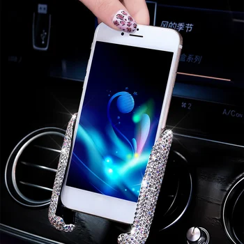 Cristal de Diamant Auto Universal Suport de Telefon Bling Stras Auto Air Vent Mount Sta Titularul de Telefon Mobil Pentru iPhone Samsung