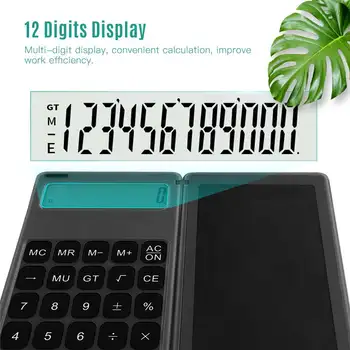 12 Cifre de Afișare Calculator 6 Inch LCD tăbliță de Scris Pliabila Scris Repetate Digital Desen Pad Cu Stylus pentru Copii de Învățare