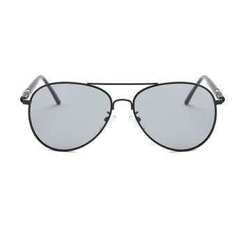 NOUL Negru/Maro Cadru Metalic Bărbați Polarizat ochelari de Soare UV400 Ochelarii de Condus De Omul Cu Cutia