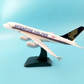 20CM Singapore aeronavelor de Aviație model airbus A380,avionul avion de model avioane de jucărie cadou,16CM turnat sub presiune din Aliaj de metal de aeronave model