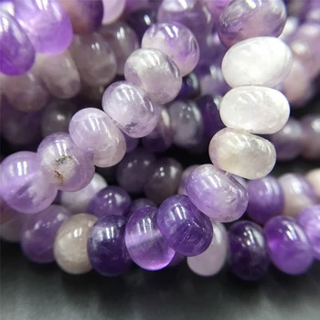 Naturale violet Ametist piatra de cristal margele vrac Rondelle cuarț Disc Margele spacer farmec pentru a face bijuterii brățară cercel