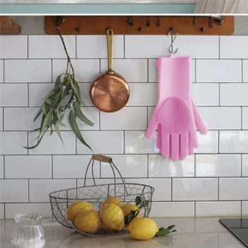 Mănuși de spălat vase Magic Silicon Mănuși de Curățare Multifuncțional de uz Casnic Scruber Bucătărie Instrument Curat Peria pentru Gospodărie