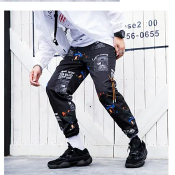 2020 Toamna Joggeri Hip Hop Pantaloni Stele De Imprimare Bărbați Harajuku Sweatpant De Moda Streetwear Casual Pantaloni Sudoare Pantaloni Negru