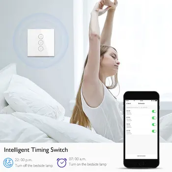 UE/marea BRITANIE Smart Light touch Comutator 1/2/3 Gasca comutator de perete Touch/WiFi/Voce/APP Smart Home controller Funcționează cu Alexa/start Google